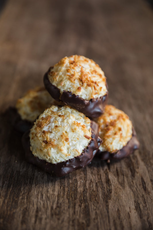 Chocolate Dipped Coconut Macaroons