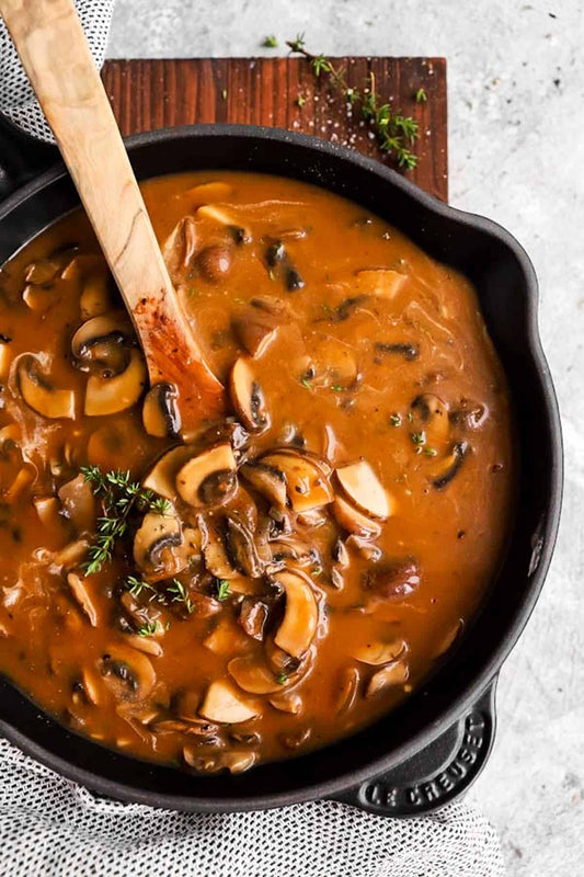 Mushroom-Peppercorn Pan Gravy