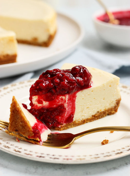 New York Ricotta Cheesecake with Berry Compote