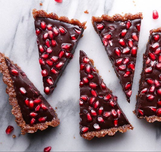 Dark Chocolate Pomegranate Tart